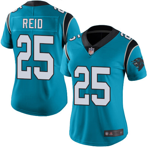 Carolina Panthers Limited Blue Women Eric Reid Jersey NFL Football #25 Rush Vapor Untouchable->women nfl jersey->Women Jersey